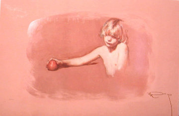 Nina Con Manzana on Clay Panel 1997 Limited Edition Print - Royo Nina Con Manzana on Clay Panel 1997 Limited Edition Print - Royo