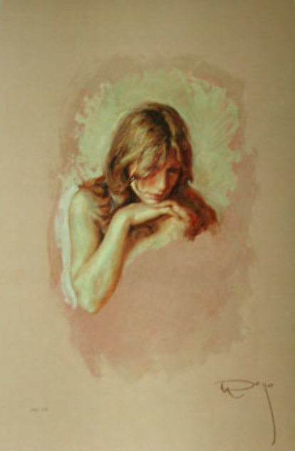 Pensativa on Clay Panel 1997 Limited Edition Print by  Royo