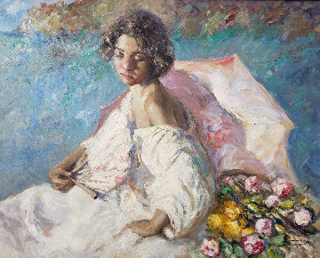 Atardecez 2004 44x51 Huge Original Painting - Royo Atardecez 2004 44x51 Huge Original Painting - Royo