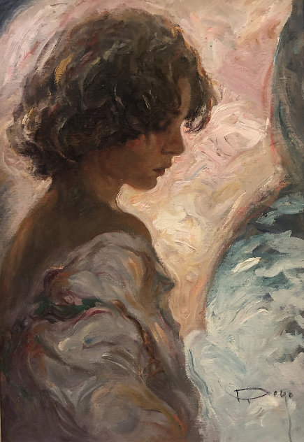 En Rosas 35x28 Original Painting by Royo En Rosas 35x28 Original Painting by Royo