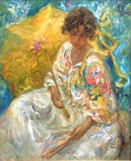 Dia En La Cala (Day in the Cove) 41x36 Super Huge Original Painting - Royo Dia En La Cala (Day in the Cove) 41x36 Super Huge Original Painting - Royo