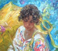 Dia En La Cala (Day in the Cove) 41x36 Super Huge Original Painting by Royo - 2 Dia En La Cala (Day in the Cove) 41x36 Super Huge Original Painting by Royo - 2