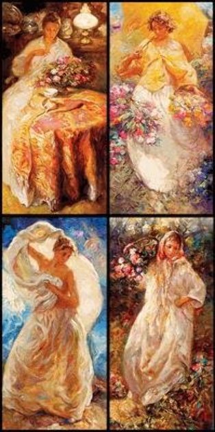 Four Seasons Suite of 4 PP Huge Limited Edition Print by  Royo