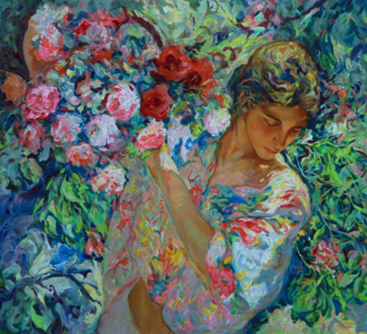 Jovan Con Casto De Flores 1995 Limited Edition Print by Royo Jovan Con Casto De Flores 1995 Limited Edition Print by Royo