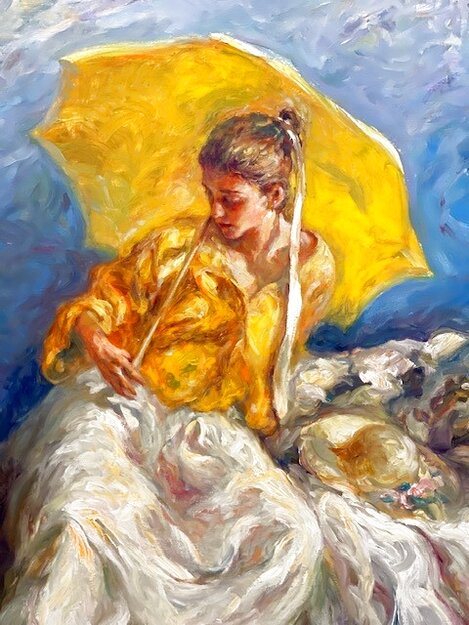 Dorados Sobre Azule Original Painting -  Royo