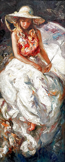 Verano Painting 62x33 - Huge Original Painting by  Royo