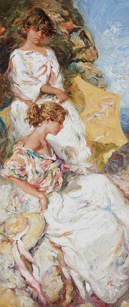 Junto al Mar AP 1998 Embellished Giclee on Panel - Huge Limited Edition Print by Royo Junto al Mar AP 1998 Embellished Giclee on Panel - Huge Limited Edition Print by Royo