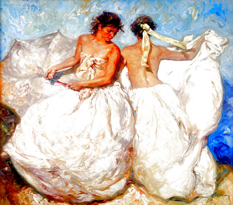 Verano - Huge Framed Serigraph on Panel Limited Edition Print -  Royo