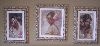Adolescencia, Estudio, La Perla on clay panel Set of 3 Limited Edition Print by Royo - 3 Adolescencia, Estudio, La Perla on clay panel Set of 3 Limited Edition Print by Royo - 3