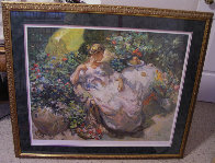 Sentada En El Jardin 1996 Limited Edition Print by Royo - 1 Sentada En El Jardin 1996 Limited Edition Print by Royo - 1