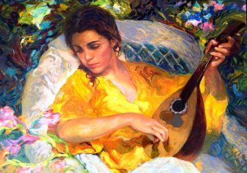 La Mandolina 1996 Limited Edition Print - Royo La Mandolina 1996 Limited Edition Print - Royo