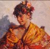 Gitanilla 1980 36x28 Original Painting by  Royo - 3