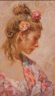 Shawl Suite of 2 Paintings: Claveles - Set of 2 And El Manton 1990 28x22 Original Painting by  Royo - 2