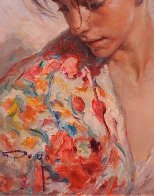 Shawl Suite of 2 Paintings: Claveles -  And El Manton 1990 28x22  Original Painting by  Royo - 8