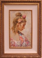 Shawl Suite of 2 Paintings: Claveles -  And El Manton 1990 28x22  Original Painting by  Royo - 3