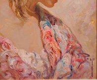 Shawl Suite of 2 Paintings: Claveles -  And El Manton 1990 28x22  Original Painting by  Royo - 12