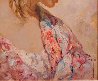 Shawl Suite of 2 Paintings: Claveles -  And El Manton 1990 28x22 Original Painting by  Royo - 12
