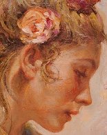 Shawl Suite of 2 Paintings: Claveles - And El Manton 1990 28x22 Original Painting by Royo - 5 Shawl Suite of 2 Paintings: Claveles - And El Manton 1990 28x22 Original Painting by Royo - 5