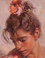 Shawl Suite of 2 Paintings: Claveles -  And El Manton 1990 28x22  Original Painting by  Royo - 6