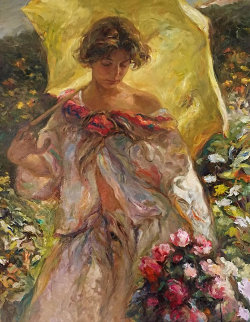 Lucia Paseando 1999 40x30 Original Painting - Royo Lucia Paseando 1999 40x30 Original Painting - Royo