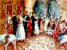 Untitled Ball Scene 54x65 - Huge Mural Size Original Painting by Michael Rozenvain - 0