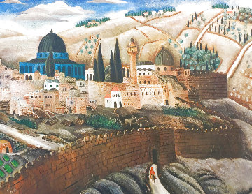 Jerusalem Limited Edition Print - Reuven Rubin Jerusalem Limited Edition Print - Reuven Rubin