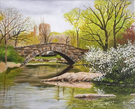 Spring At Central Park 2019 8x10 - New York, NYC Original Painting - Ruben Ruiz
