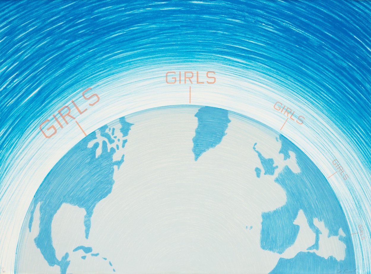 Girls, From World Series 1982 Limited Edition Print by Edward Ruscha Girls, From World Series 1982 Limited Edition Print by Edward Ruscha