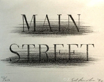 Main Street 1990 Limited Edition Print - Edward Ruscha Main Street 1990 Limited Edition Print - Edward Ruscha