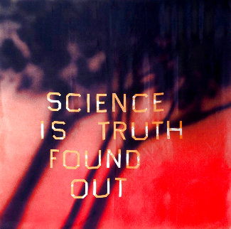 Science is Truth Found Out Silk Scarf 2022 51x51 Other - Edward Ruscha