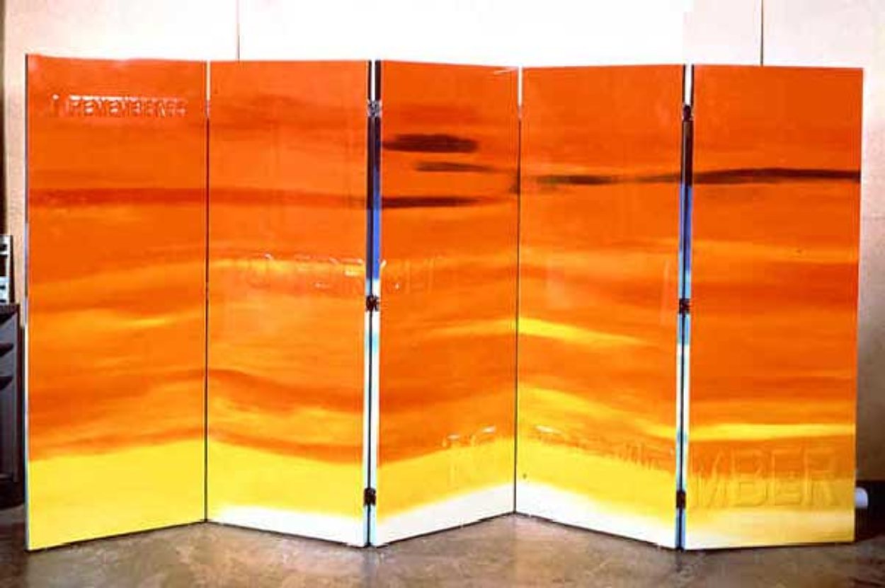 RARE Double sided Wood Screen M 57 Elvis (Based on an Elvis Song) Limited Edition Print by Edward Ruscha