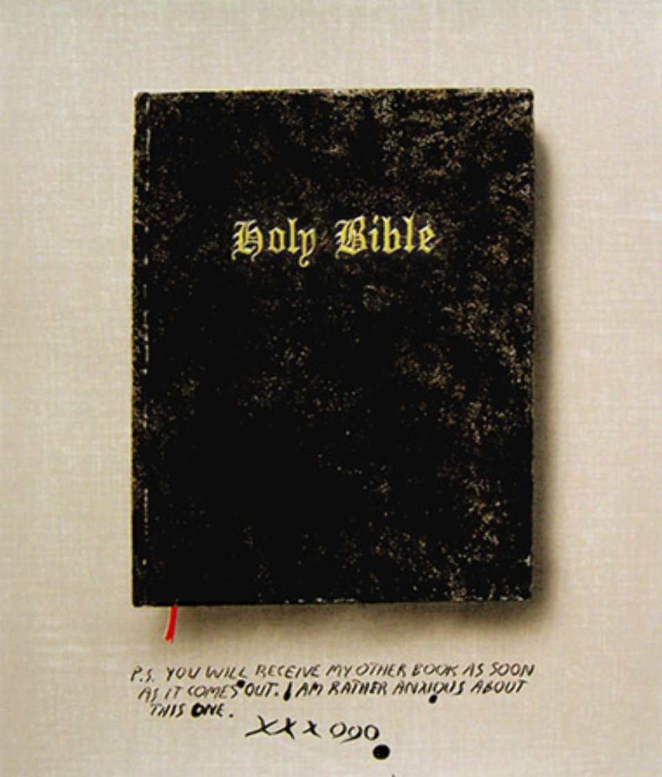 Holy Bible State I (Unique Pettibon edition) Limited Edition Print by Edward Ruscha Holy Bible State I (Unique Pettibon edition) Limited Edition Print by Edward Ruscha