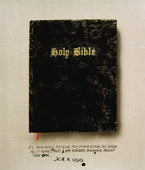 Holy Bible State I (Unique Pettibon edition) 2003 Limited Edition Print by Edward Ruscha Holy Bible State I (Unique Pettibon edition) 2003 Limited Edition Print by Edward Ruscha