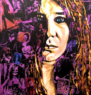 Janis Joplin 24x24 too high Original Painting - Jay Russell Janis Joplin 24x24 too high Original Painting - Jay Russell