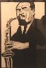 Sax Man 14x11 Works on Paper (not prints) by Jay Russell - 1