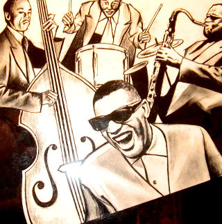 Ray Charles and the Band 14x11 Works on Paper (not prints) - Jay Russell Ray Charles and the Band 14x11 Works on Paper (not prints) - Jay Russell