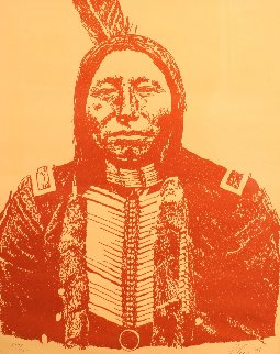 Chief Crow King Limited Edition Print - Leon Russell Chief Crow King Limited Edition Print - Leon Russell