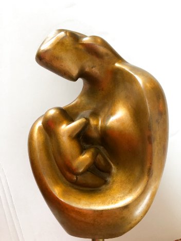 Mother with Child Bronze Sculpture 1980 9 in Sculpture - Robert Russin