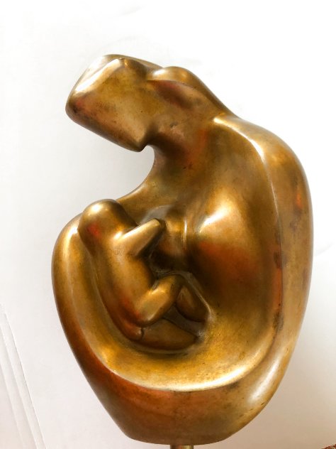 Mother with Child Bronze Sculpture 1980 9 in Sculpture by Robert Russin