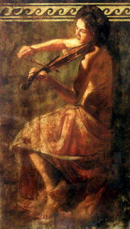 Girl With Violin Limited Edition Print - Tomasz Rut Girl With Violin Limited Edition Print - Tomasz Rut