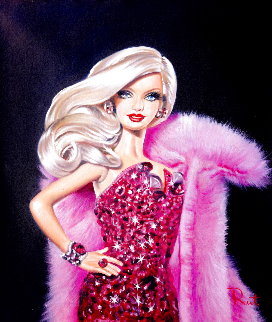 Pink Diamond Barbie 2020 30x25 Original Painting - Tomasz Rut