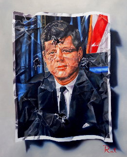 JFK 2018 48x36 Huge Original Painting - Tomasz Rut