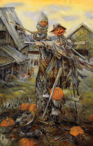 Russian Halloween 1996 16x11 Works on Paper (not prints) - Vladimir Ryklin