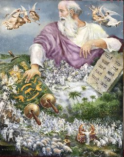 Moses, Passover Story, 2017 20x16 Original Painting - Vladimir Ryklin Moses, Passover Story, 2017 20x16 Original Painting - Vladimir Ryklin