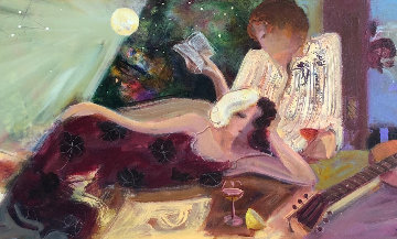 In the Luminosity of the Night 2002 39x69 Super Huge Original Painting - Sabzi In the Luminosity of the Night 2002 39x69 Super Huge Original Painting - Sabzi