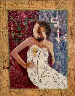 Black Bird 1991 40x33 Super Huge Original Painting - Sabzi Black Bird 1991 40x33 Super Huge Original Painting - Sabzi