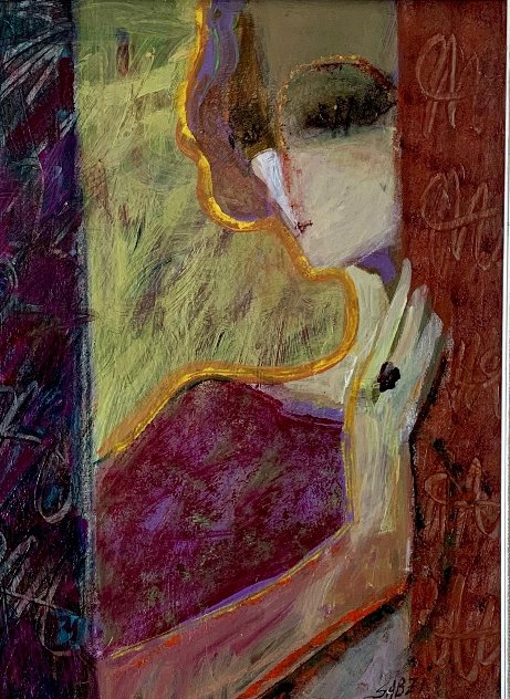 Untitled (Portrait of a Woman) 27x23 Original Painting by  Sabzi