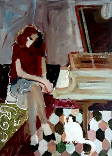 At the Piano 1997 Limited Edition Print - Sabzi At the Piano 1997 Limited Edition Print - Sabzi