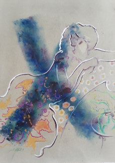 Untitled (Portrait of a Woman) 2006 53x40 Super Huge Original Painting - Sabzi Untitled (Portrait of a Woman) 2006 53x40 Super Huge Original Painting - Sabzi