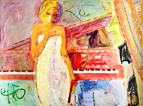 Woman and Piano Embellished  -  Sabzi